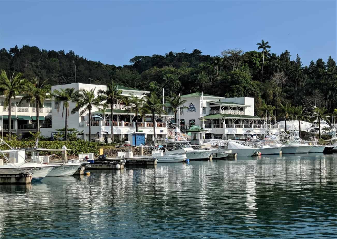 The new marina village in Quepos, Costa Rica