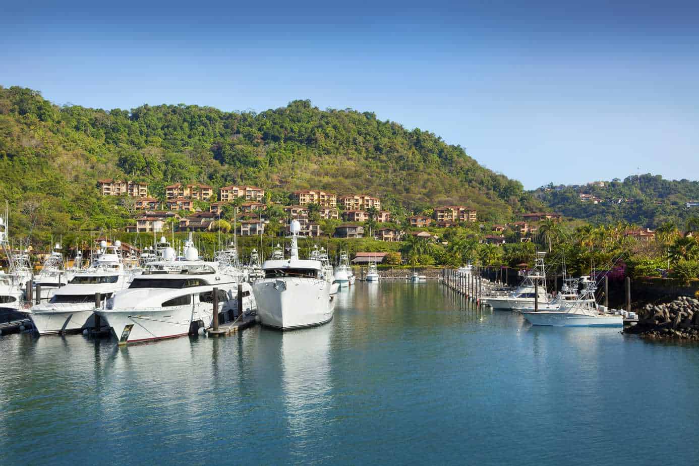 The fleet of luxury sport fishing boats at the Los Suenos Marina