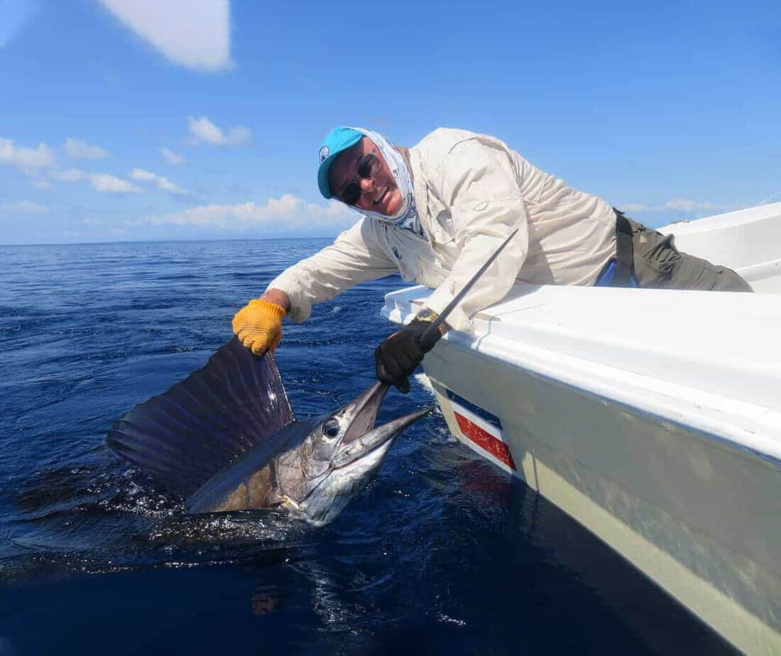 Sailfish caught at Crocodile Bay, Costa Rica