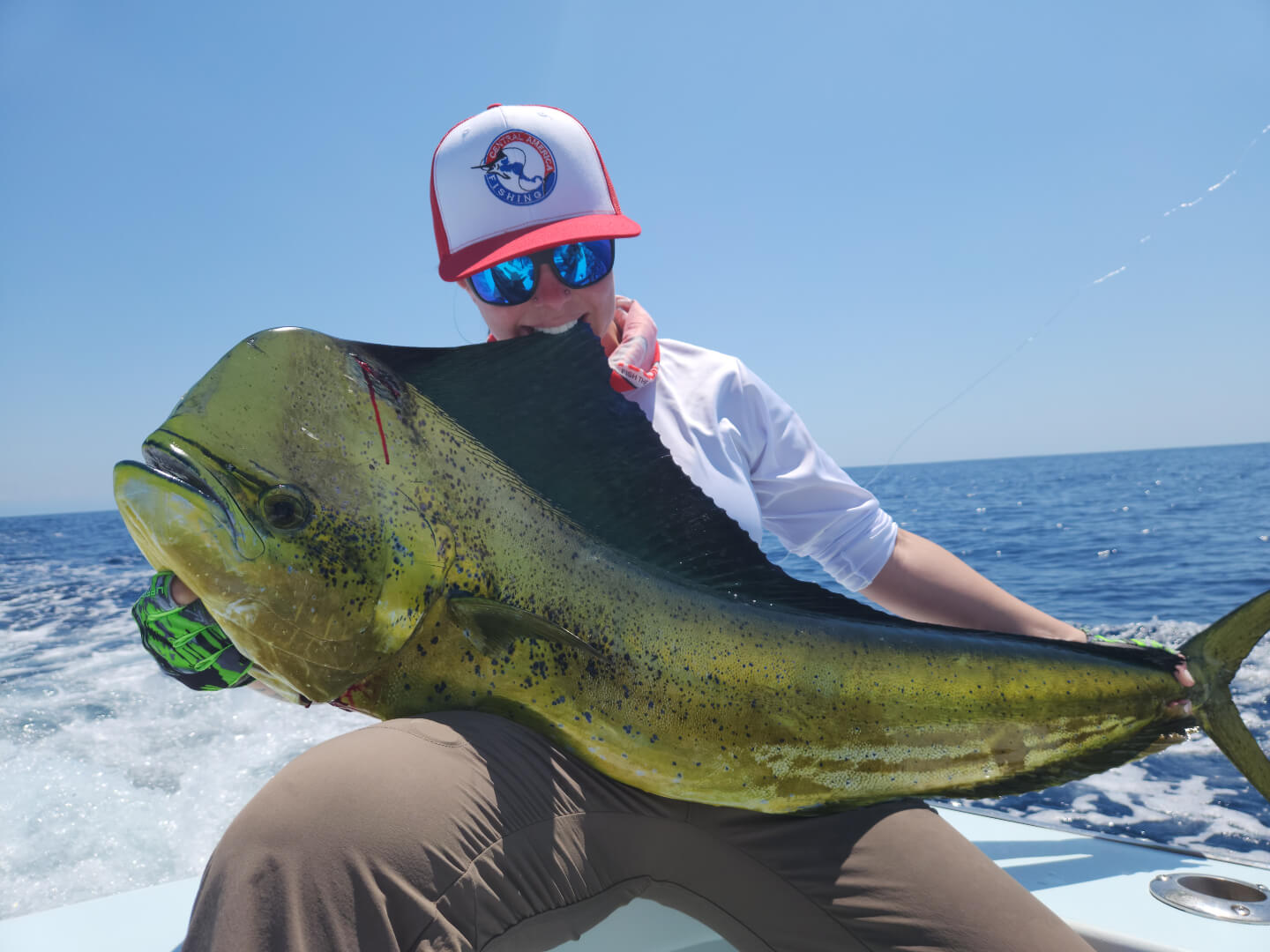 A big dorado (mahi-mahi) caught in Costa Rica