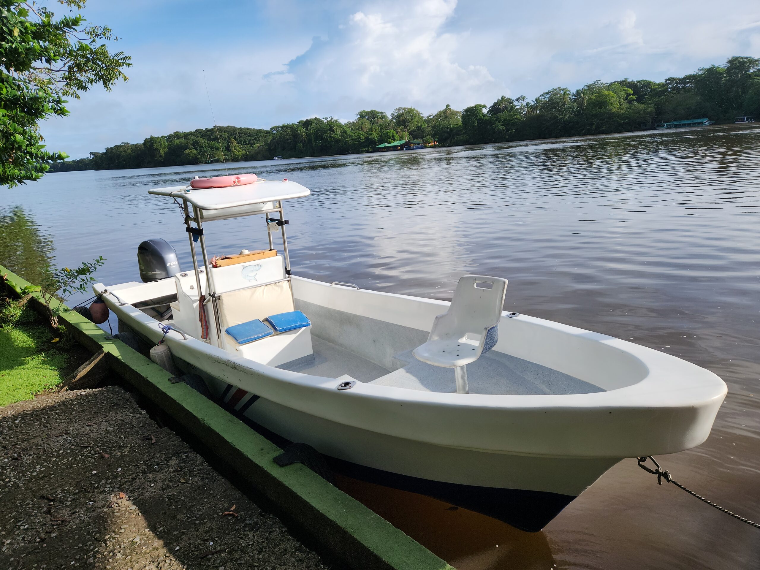 The classic tarpon fishing boat in Costa Rica