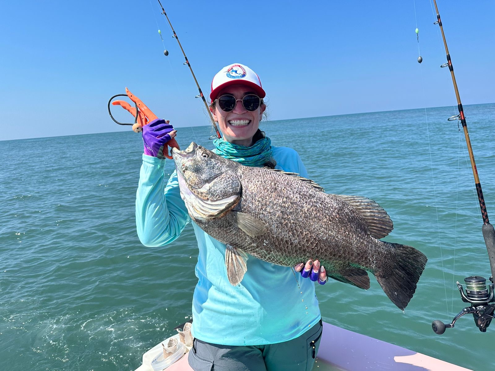 4x CAF guest Amy with a nice tripletail caught near Quepos