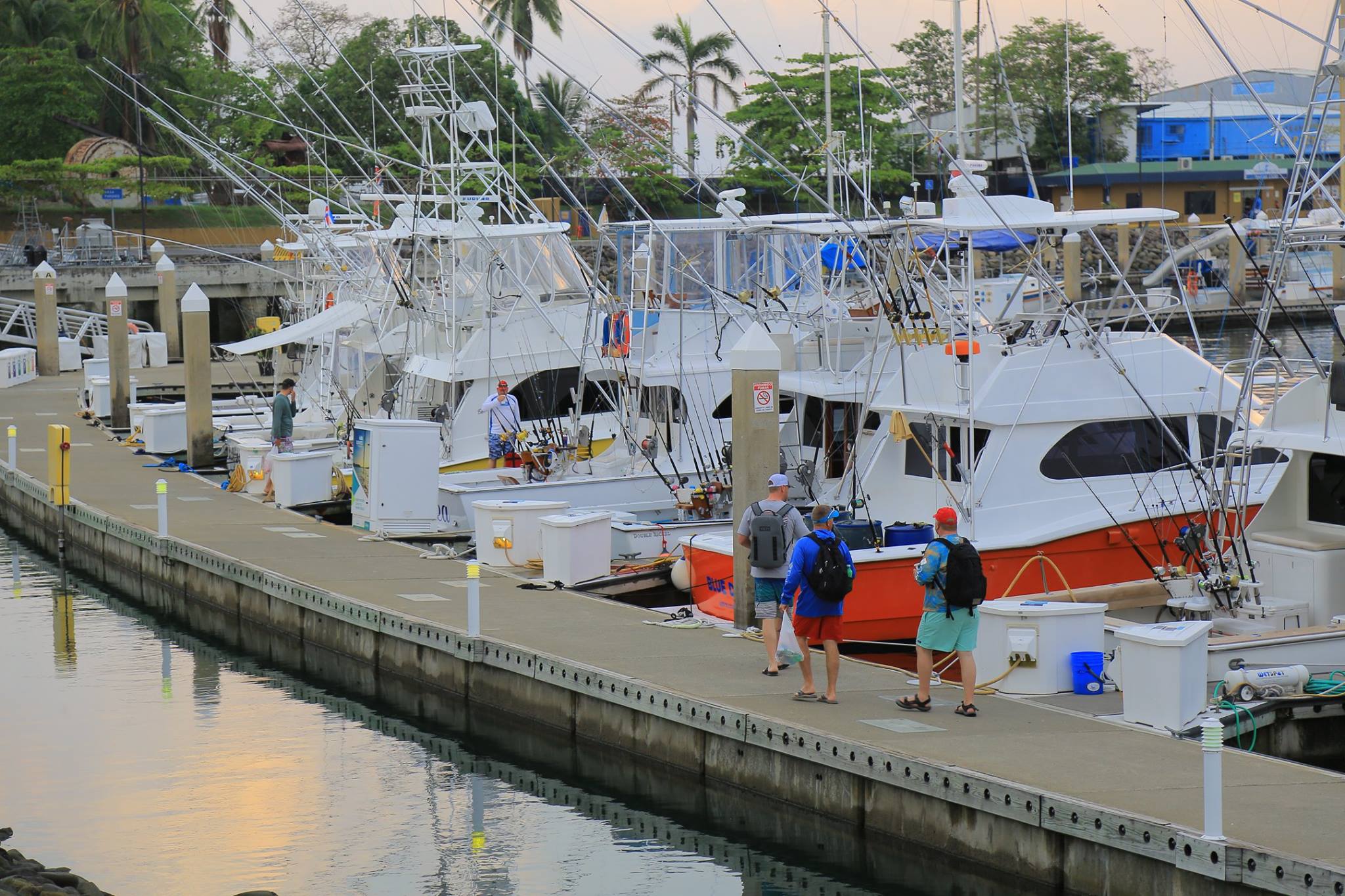 The charter boat dock at the Marina Pez Vela in Quepos