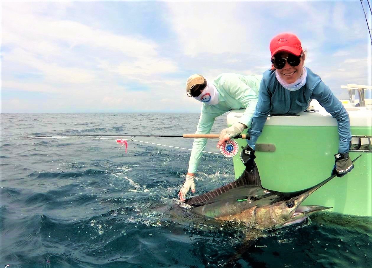 Blue marlin fly fishing in Quepos Costa Rica